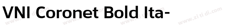 VNI Coronet Bold Ita字体转换